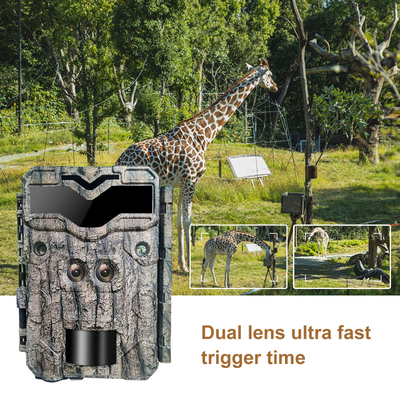 KW698A Wildtierjagd-Spurkamera Dual-Lens 2-Sensoren-Scouting-Kamera 4K-Spielkamera einfach zu navigieren einfach zu bedienen