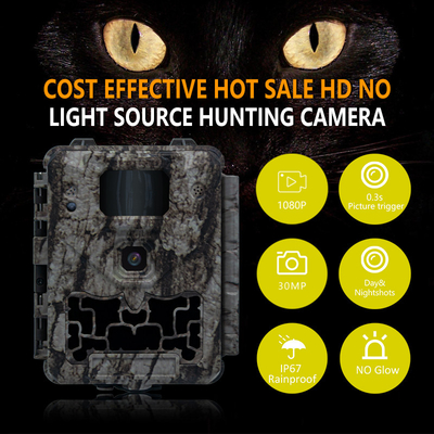 Wildlife Trail Kamera kein Leuchten 30MP Bild 1080P Video wasserdicht IP67 bis zu 512GB Speicherplatz Wettbewerbspreis Jagdkamera