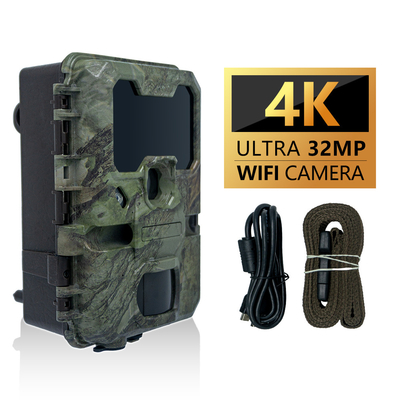 KW866 WIFI Jagdweg Kamera wasserdicht IP67 OEM/ODM 512GB Speicher Speicherkarte 32MP 4K