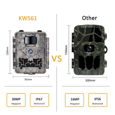 KW561 Trail Infracam Mini 30MP 0.25s Geschwindigkeit 4K Video Auflösung Wasserdicht CMOS Sensor SD Me