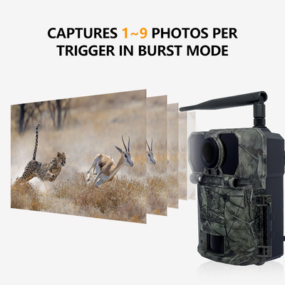 KW865 WIFI versteckte Kamera drahtlose Jagdkamera IP67 20MP Spurkamera, die Bilder an Sie sendet
