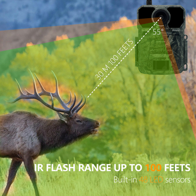 KW865 WIFI versteckte Kamera drahtlose Jagdkamera IP67 20MP Spurkamera, die Bilder an Sie sendet