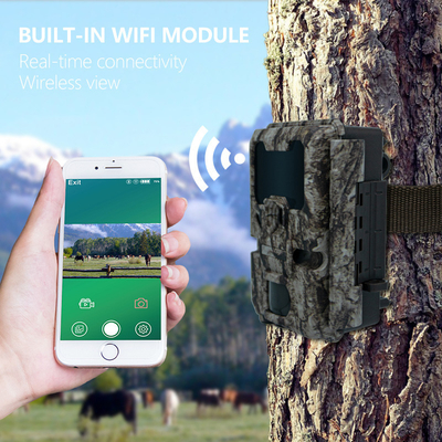 KW865 WIFI versteckte Kamera wasserdicht IP67 20MP 0,6s Auslösergeschwindigkeit bis 512GB Speicherplatz Nachtsicht Kamera