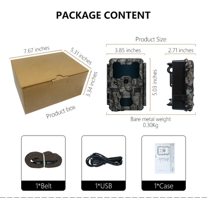KW865 WIFI versteckte Kamera wasserdicht IP67 20MP 0,6s Auslösergeschwindigkeit bis 512GB Speicherplatz Nachtsicht Kamera