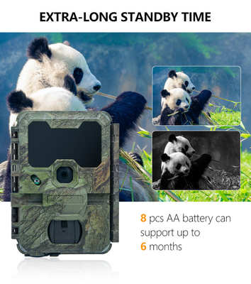 WIFI-Trail-Kamera KW866 wasserdicht IP67 OEM/ODM bis zu 512 GB Speicherplatz SD-Speicherkarte 32MP 4K Wildtierkamera