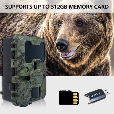 WIFI-Trail-Kamera KW866 wasserdicht IP67 OEM/ODM bis zu 512 GB Speicherplatz SD-Speicherkarte 32MP 4K Wildtierkamera