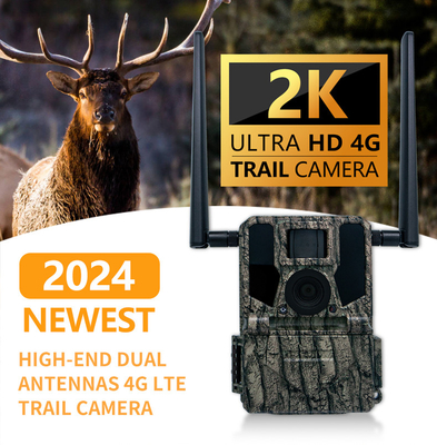 2024 Neueste High-End 4G drahtlose Jagdkamera KW897 mit Dual-Antennen 100 Fuß Nacht Reichweite 36MP 2K Video bei 30fps für Wildtiere