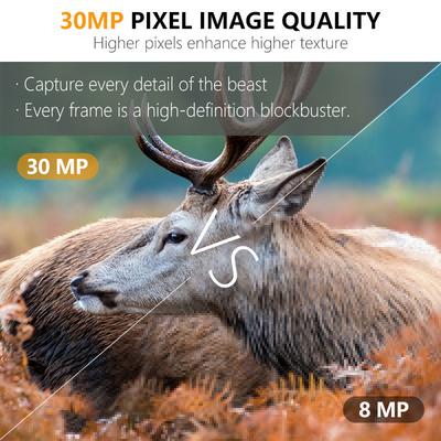 30MP HD Jagdkameras mit leuchtfreier LED-Nachtsicht und PIR-Funktion für die Überwachung von Wildtieren