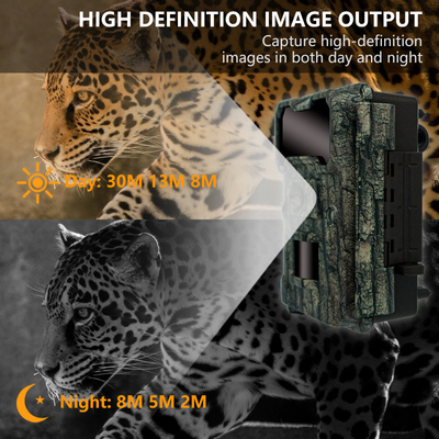 30MP HD Jagdkameras mit leuchtfreier LED-Nachtsicht und PIR-Funktion für die Überwachung von Wildtieren