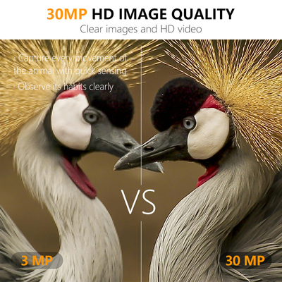 Spielkamera KW571 mit wasserdichtem IP67 No-Glow CMOS Sensor 30MP Foto 1080P 0.25s Triggergeschwindigkeit Nachtsicht