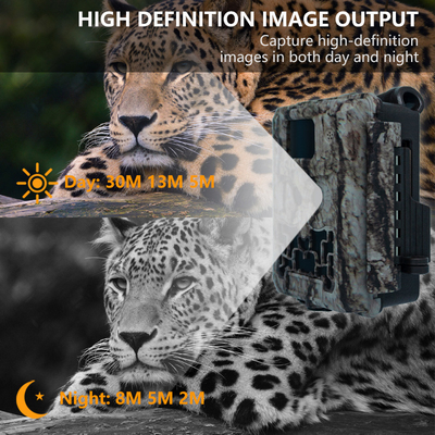 Jagdkamera KW591 Doppelsensor 30MP 1080P wasserdicht IP67 0.4s Reaktionsgeschwindigkeit Nachtsicht bis zu 512GB Speicher Wildtierkamera