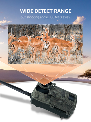 High-End für 4G Jagdkamera KW896 mit Antenne 100ft Nachtbereich 32MP 2K Wildtierkamera 4g