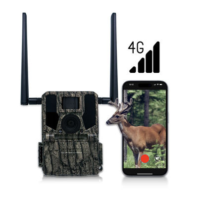 Jagd- und Trailkameras Solaranlage 4G Drahtlose Kamera KW897 mit Dual-Antennen 100 Fuß Nacht Reichweite 36MP 2K Video bei 30fps