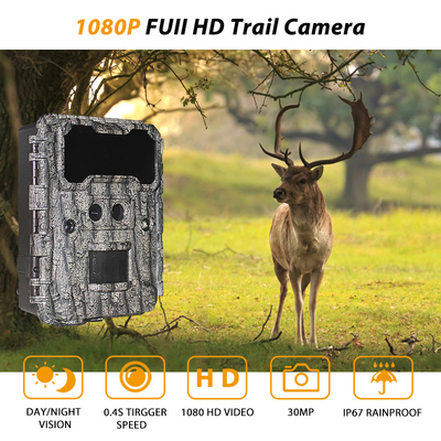 Keepguard Doppelobjektiv 30MP No-Glow LED-Trail-Kamera 1080P Nachtsicht Jagd-Spiel Wald-Wildtier-Kamera