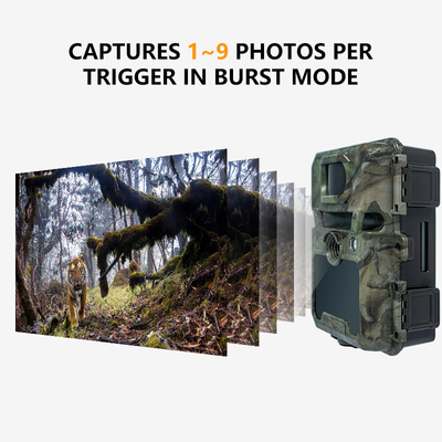 30MP Tarn IP66 wasserdichte Jagdkamera mit PIR-Sensor und 48pcs No Glow IR LEDs HD Jagdkameras
