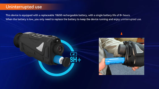 Wärmebildfernglas mit Rotpunkt-850-nm-Nachtsichtgerät, 8-facher Digitalzoom