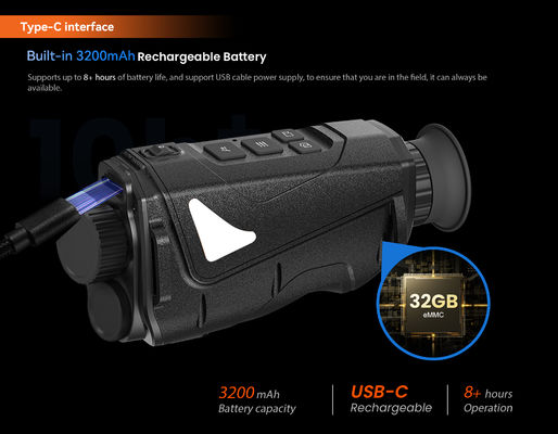 Wärmebildfernglas mit Rotpunkt-850-nm-Nachtsichtgerät, 8-facher Digitalzoom