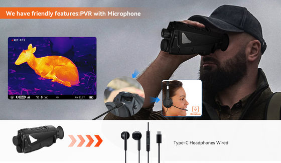 Wärmebildfernglas mit Rotpunkt-850-nm-Nachtsichtgerät, 8-facher Digitalzoom