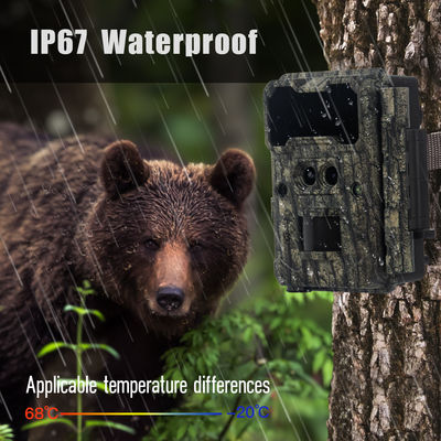 Infrarot Wildkamera 30MP1080P Dual-Objektiv Wildkameras für Outdoor Wildtierfalle Wasserdichte 940nm IR Kamera