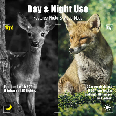 Wildkamera mit hoher Sensorauflösung 13 MP Cmos-Doppelobjektiv-Hinterkamera