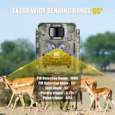 IP66 Wasserdichte Jagdkamera mit 24 Zoll-Infrarot-Nachtsicht für die Beobachtung und Sicherheit von Wildtieren