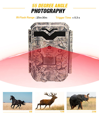 30MP 1080P HD-Jagdkamera für Wildtiere, keine leuchtenden Infrarot-LEDs