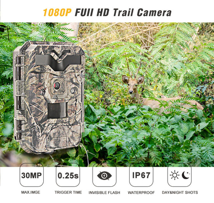 30MP 1080P HD-Jagdkamera für Wildtiere, keine leuchtenden Infrarot-LEDs
