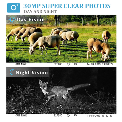 Jagdhinterder wild lebenden tiere der kamera-30Mp 1080P Kamera im Freien mit MMS-smtp-ftp
