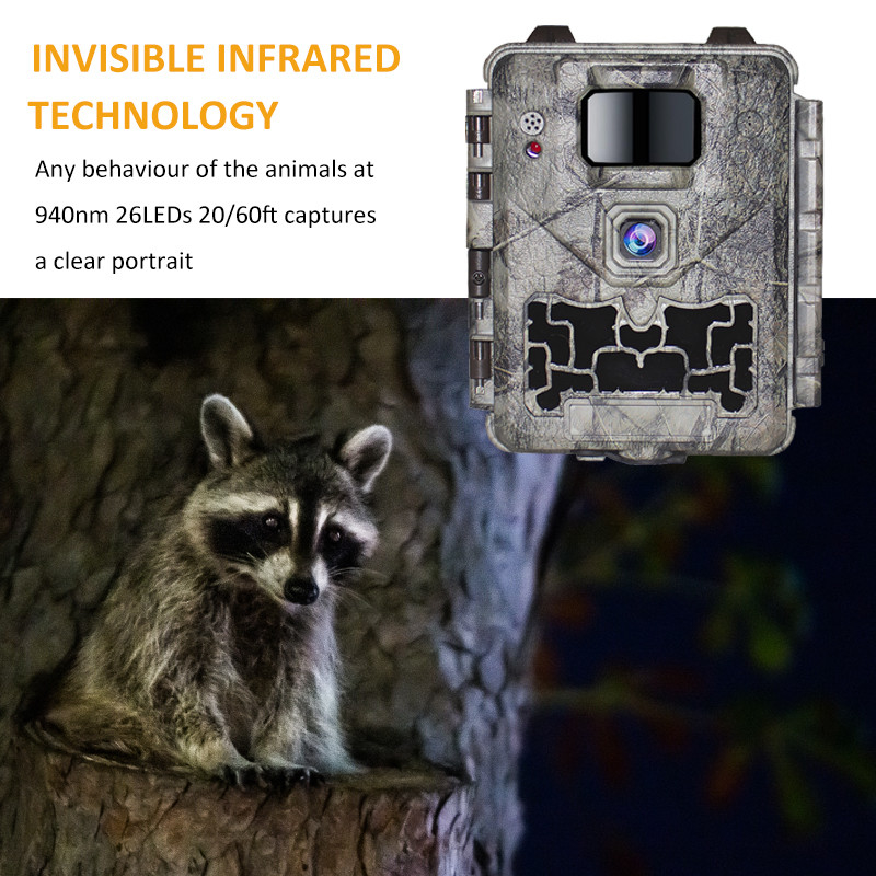 KW561 Trail Infracam Mini 30MP 0.25s Geschwindigkeit 4K Video Auflösung Wasserdicht CMOS Sensor SD Me