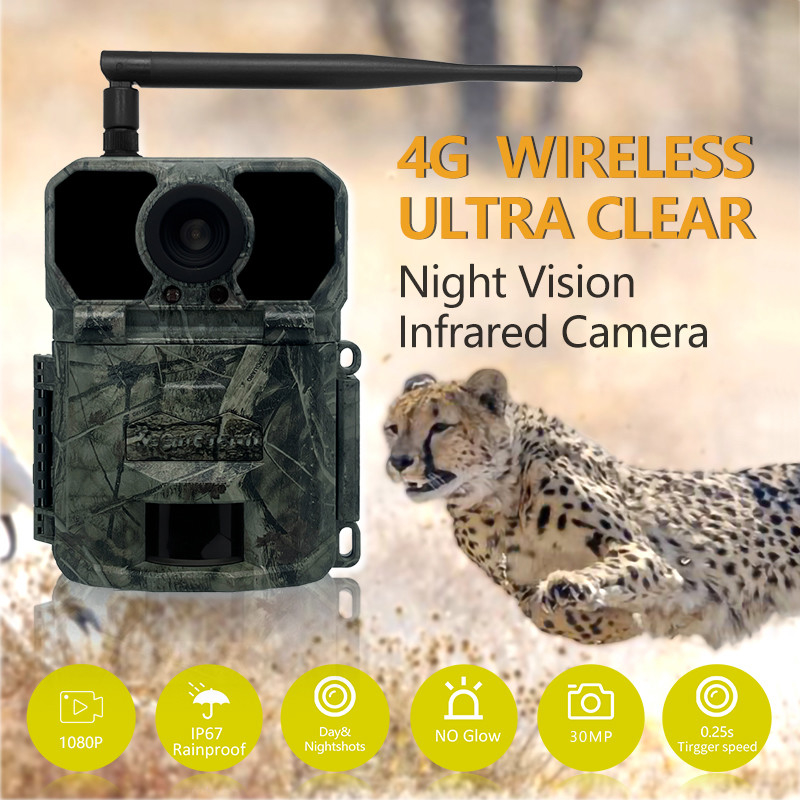 KW865 WIFI versteckte Kamera drahtlose Jagdkamera IP67 20MP Spurkamera, die Bilder an Sie sendet