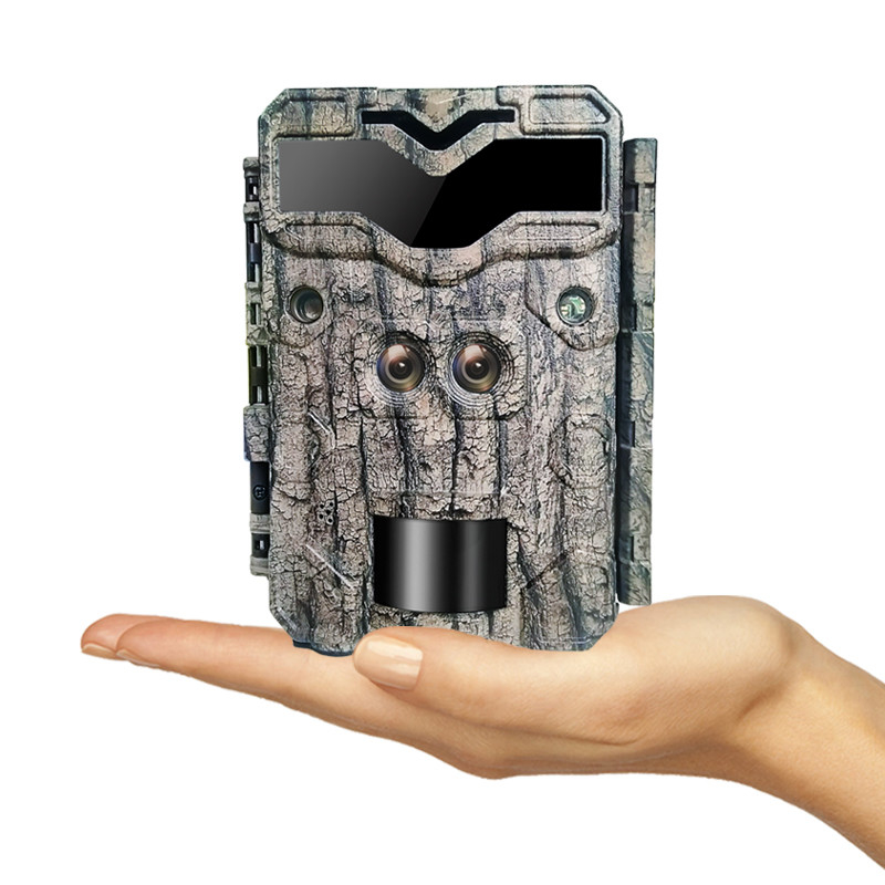 Jagdkamera KW698A Doppelobjektiv 1080P 30MP wasserdicht IP67 bis zu 512 GB Speicherplatz Nachtsicht 0,25s Trigger-Spielkamera