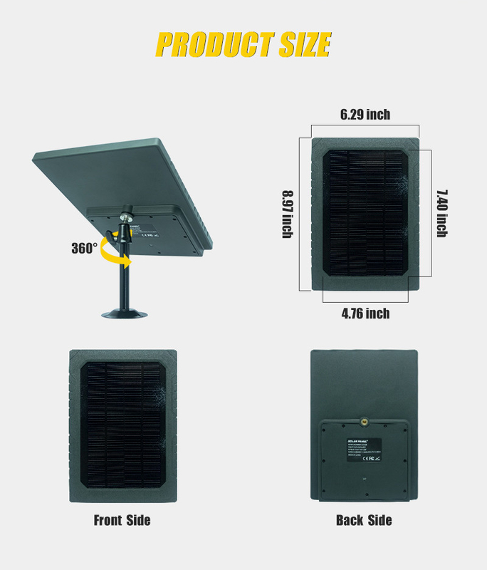 KS26 12W Solarkollektor Zusatzstrom ABS25 feuerdichtes Material IP67 wasserdichtes Multi-Interface-Anschluss