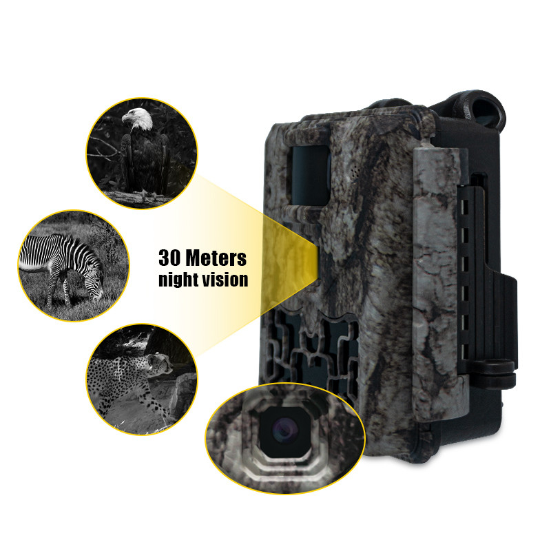 Wildlife Trail Kamera kein Leuchten 30MP Bild 1080P Video wasserdicht IP67 bis zu 512GB Speicherplatz Wettbewerbspreis Jagdkamera