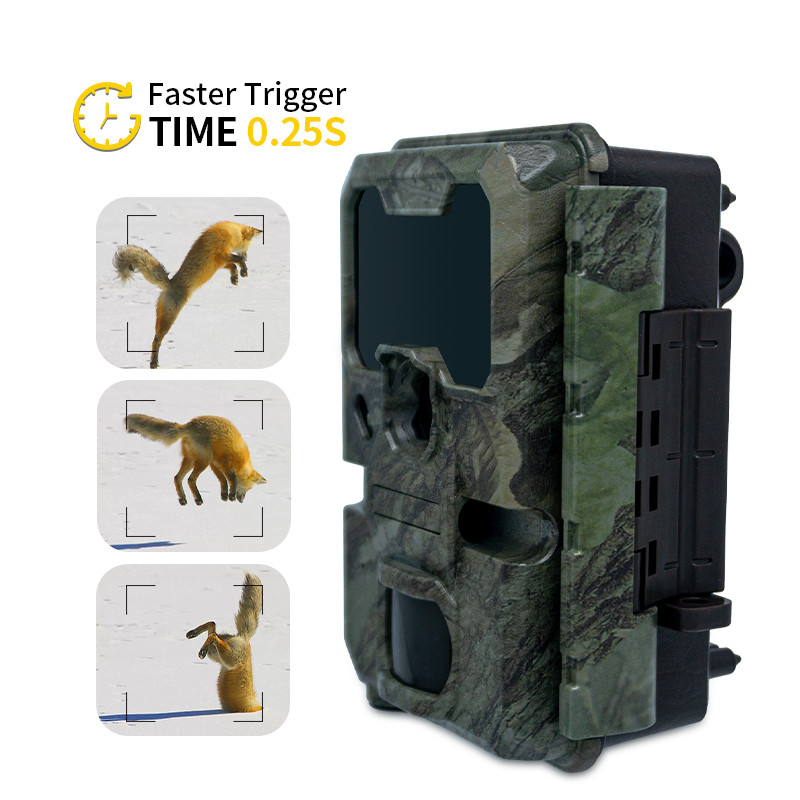 Jagdkamera mit kleiner Größe KW788 0,1s Reaktionszeit 32MP 4K Video wasserdicht IP67 bis 512GB für Wildtierbeobachtung