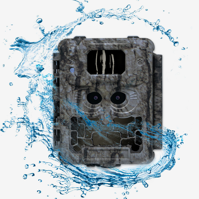 Jagdkamera KW591 leuchtende Dual-Sensoren 1080P wasserdicht IP67 0,4s Auslösergeschwindigkeit bis 512 GB Speicher Hunting-Kamera
