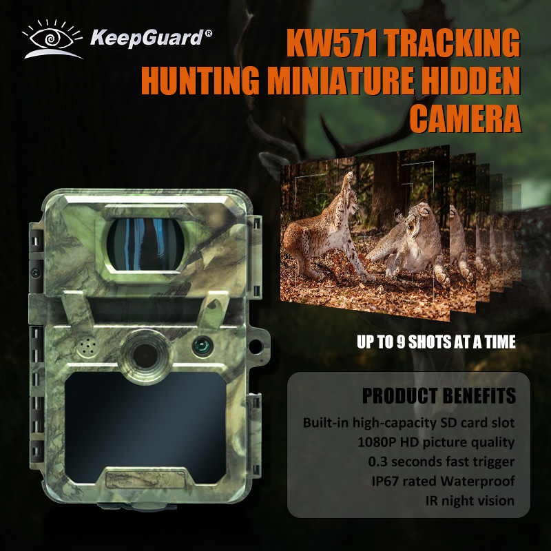 Mini-Wireless Wildlife Scouting Kamera mit 30MP Tarnung IP66 Wasserdicht und PIR-Funktion für Jagd und Sicherheit
