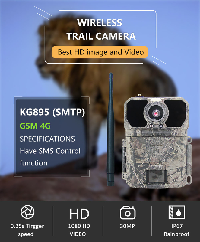 Kamera tarnen im Freien CMOS wild lebender Tiere G/M MMS Hinter30mp 4G 1080P Kamera jagend