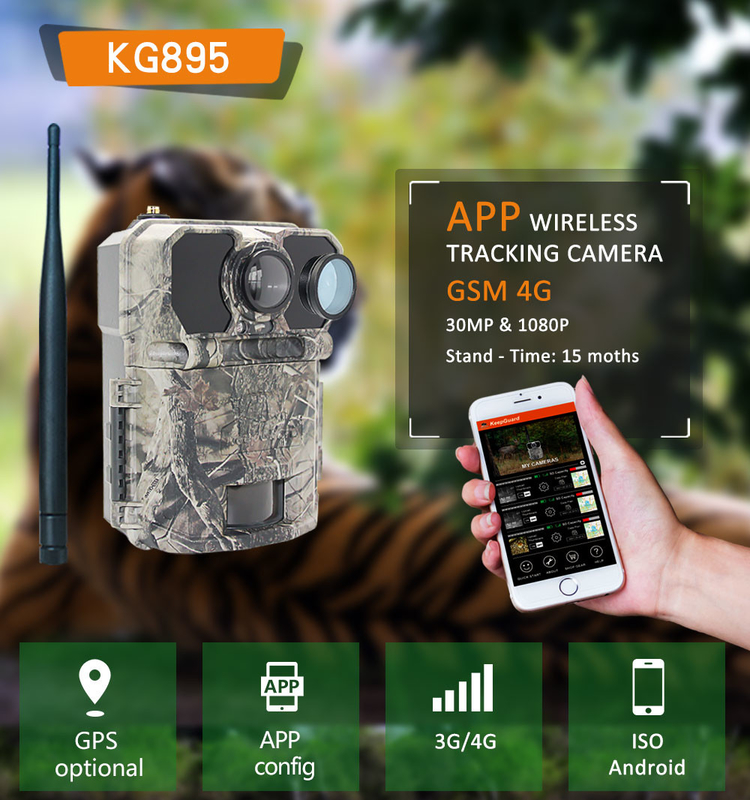 LCD-Display 4G Trail-Kamera Programmierbar 940nm KEIN GLOW ICCID FTP SMTP MMS APP Steuerung Jagdzubehör
